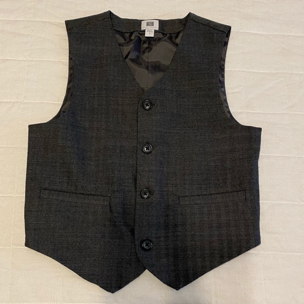 Janie and Jack’s Charcoal Gray Boy’s Vest Size 7